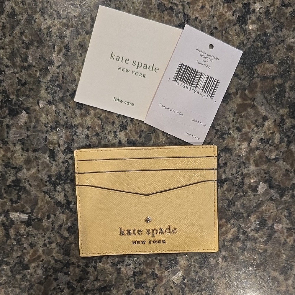 Kate Spade Butter Yellow Card Case